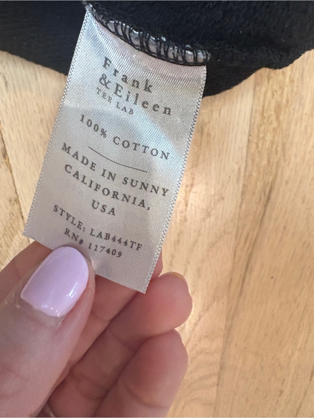 Frank & Eileen IZZIE Sweatshirt Party Dress, Black 100% Cotton Raw Hem, Medium M - Picture 9 of 9
